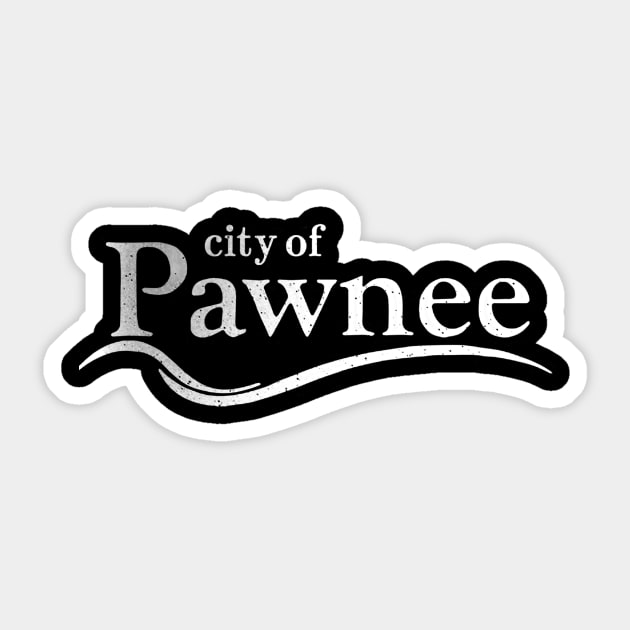 City of Pawnee Black Shirt Sticker by truefriend